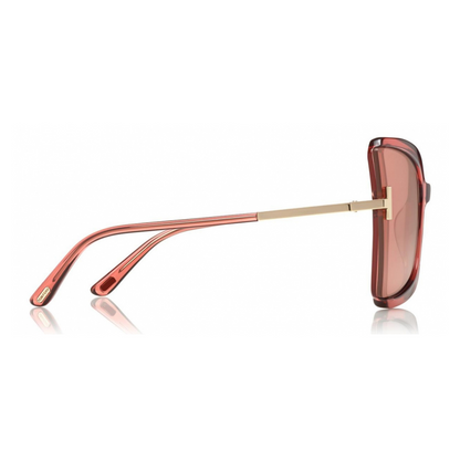 Lunettes de soleil Tom Ford | Modèle FT0766 72Y - Rose Antique Transparent