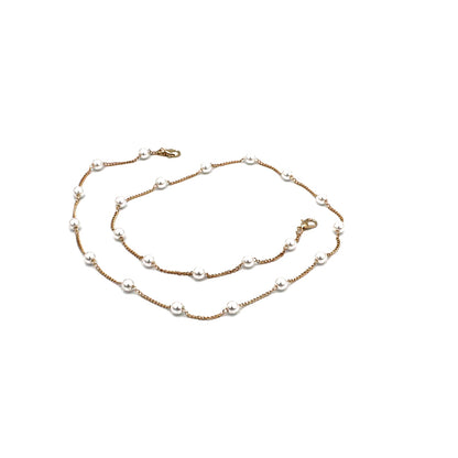 Charmswear - Eyewear Chain (Pearl/Metal) | Model 008