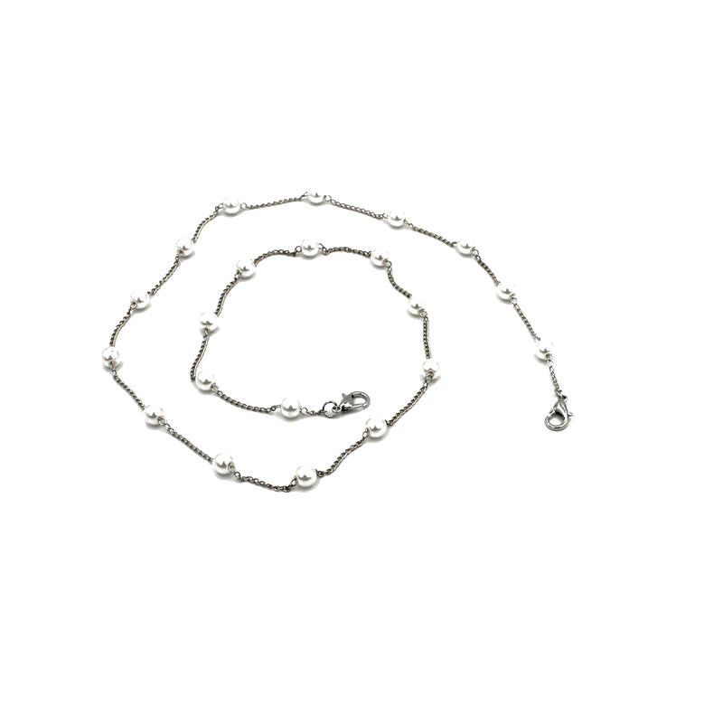 Charmswear - Eyewear Chain (Pearl/Metal) | Model 008