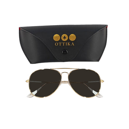 Soin Ottika - Style Classique | Lunettes de soleil | Lentille grise - Revêtement miroir