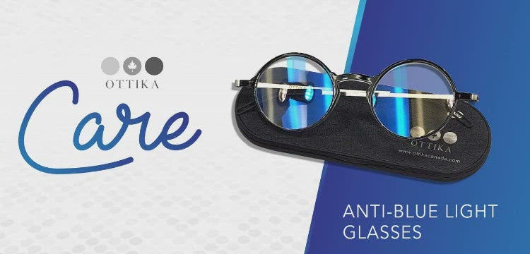 Ottika Care - Lunettes anti-lumière bleue - Adulte | Modèle 1908 | Revêtement Or &amp;amp; Vert